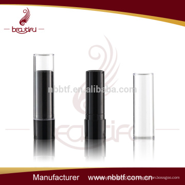 Tubo de batom popular de importação de porcelana tubo de batom negro slim preto